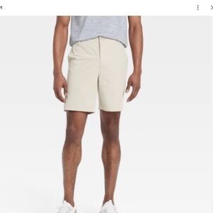 All in Motion Mens Golf Shorts 7 Inch Inseam Quick Dry Stretch Size 30  Khaki